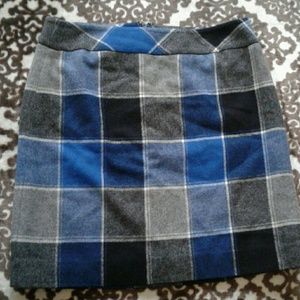 Talbots Petites Wool Blend Argyle Skirt